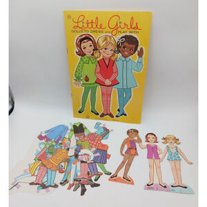 Vintage 1969 Little Girls Paper Dolls Lowe 2784 James & Jonathan